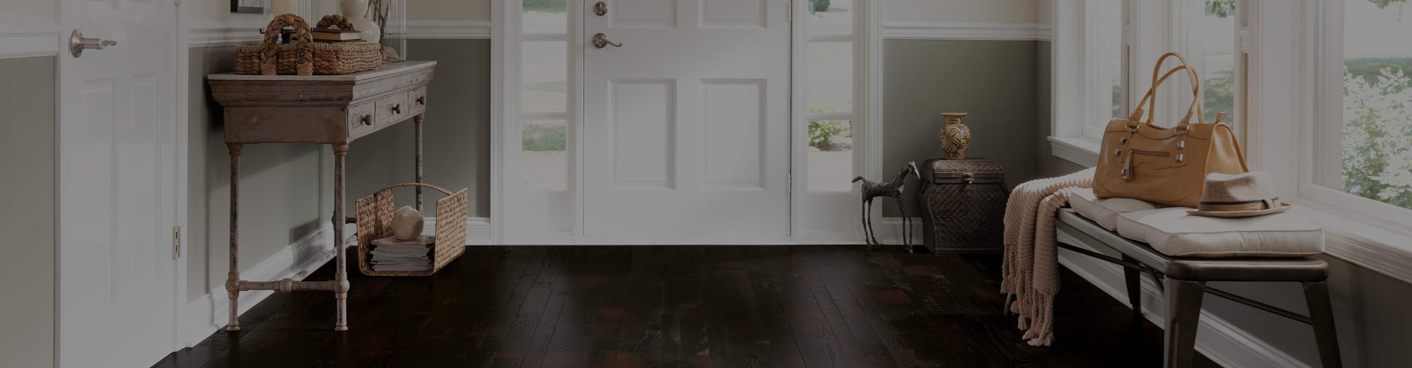 hardwood flooring in entryway